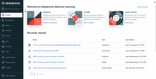 To simplify the full ML lifecycle, Databricks Machine Learning introduce a new persona-based navigation. 