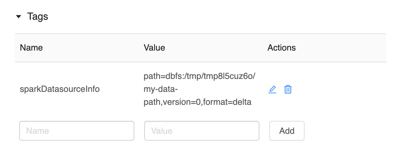 複数バージョンのデータを手動で保存するのではなく、Delta Lakeのバージョン管理機能により、トレーニングに使用した変更を自動的にトラッキングできます。