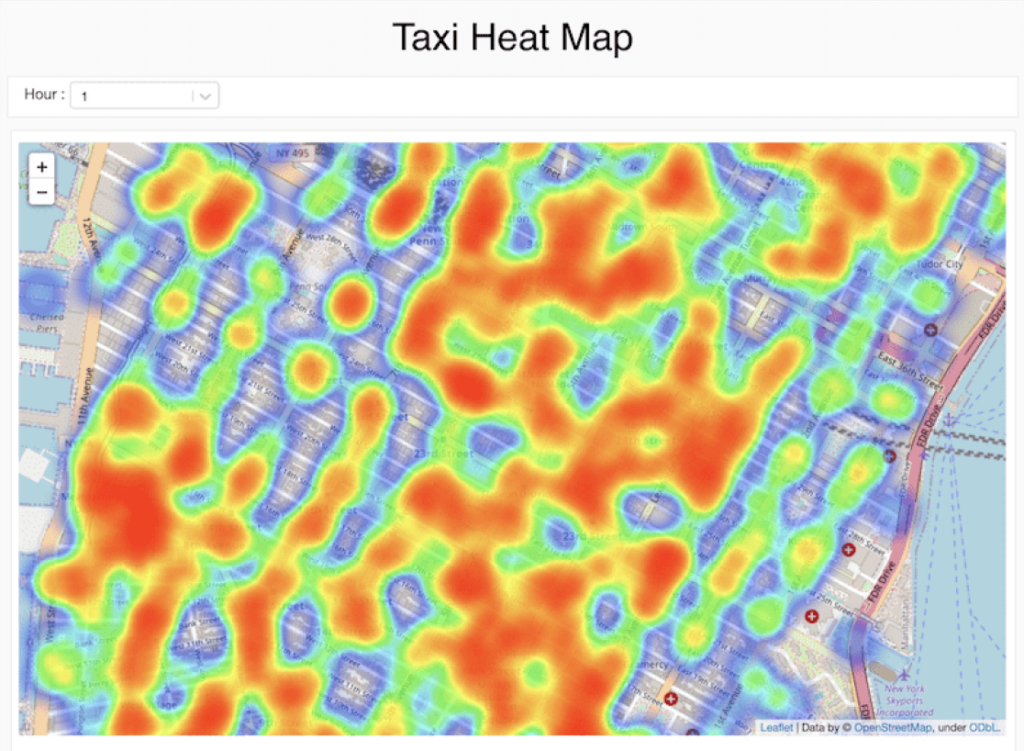 heat map des taxis 