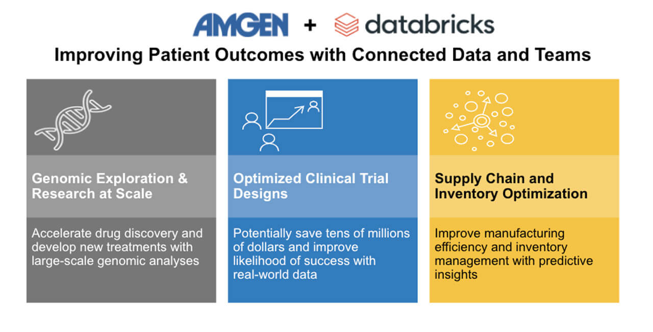 Through its partnership with Databricks, Amgen has been able to better connect its data with the teams that need it, for improved patient and business outcomes.